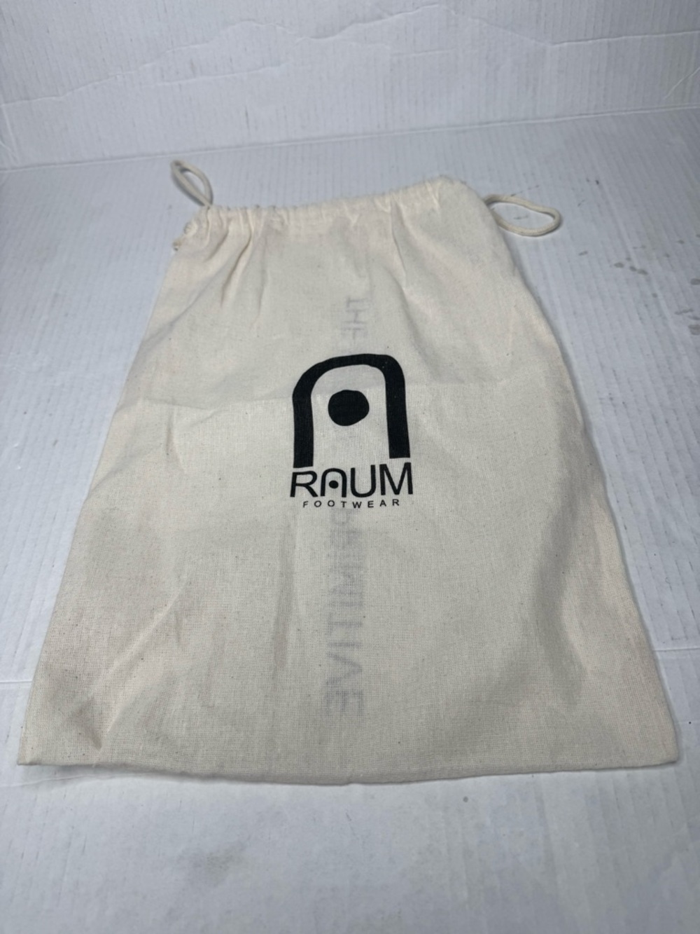 Raum Footwear Natural Canvas Drawstring Shoe Bag